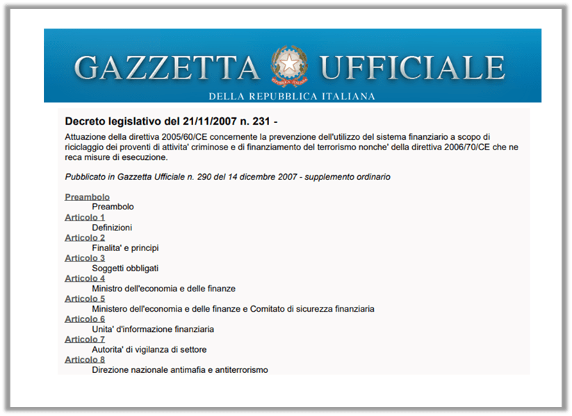 normativa antiriciclaggio AML Consulting